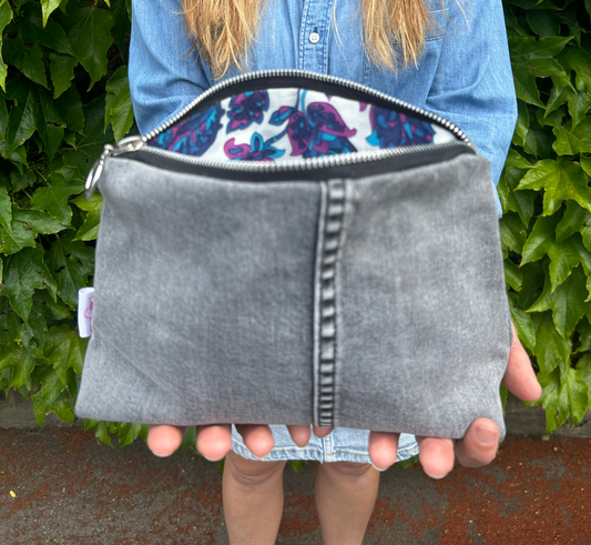 Small Pouch - Grey Denim