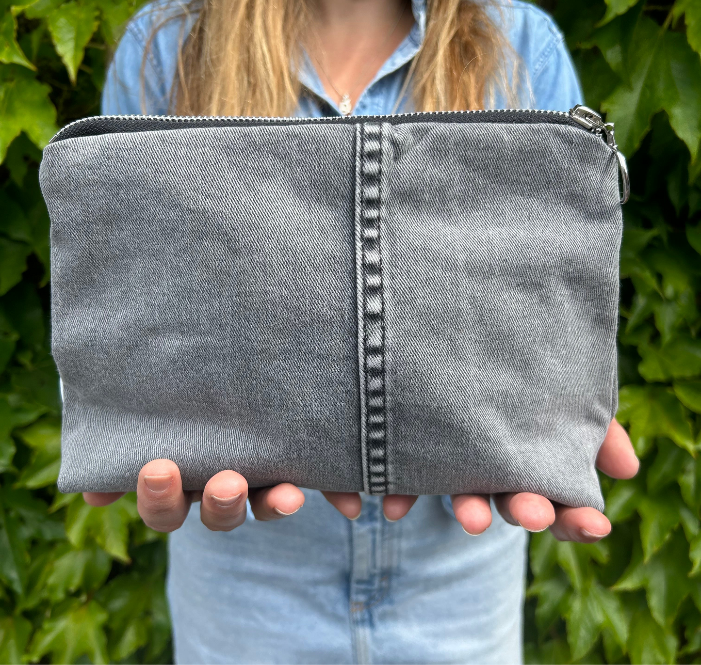 Small Pouch - Grey Denim