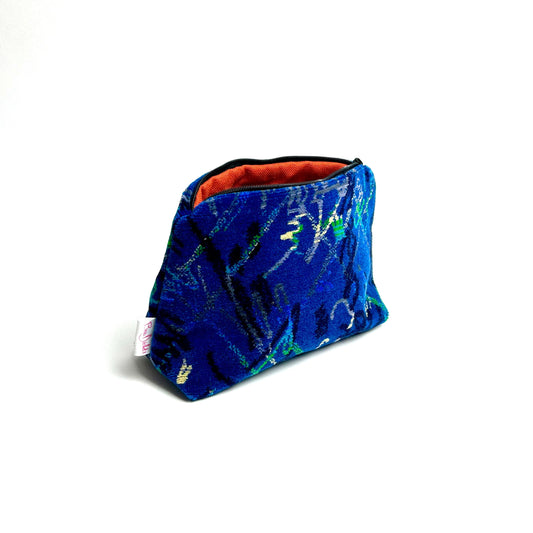 Small Pouch - Blue Moquette