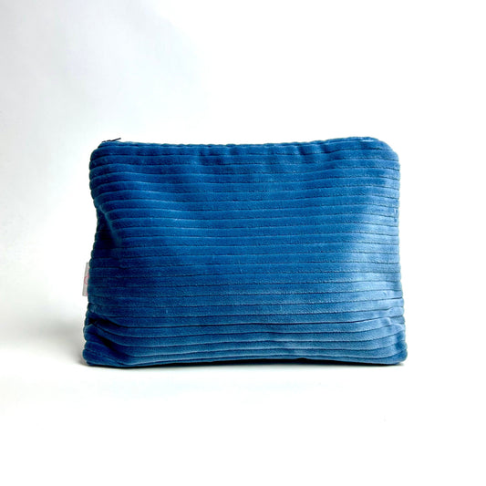 Large Pouch - Blue Jumbo Cord Velvet