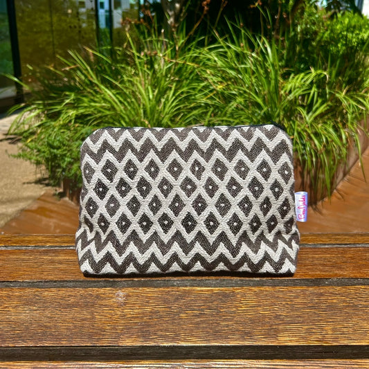 Small Pouch - Black and White Geometric