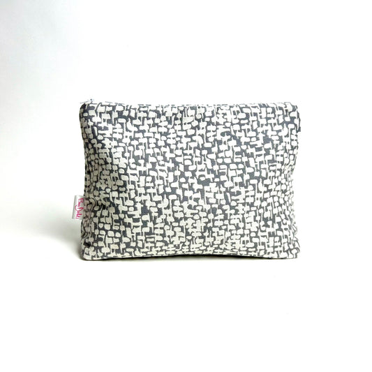 Large Pouch - White & Grey