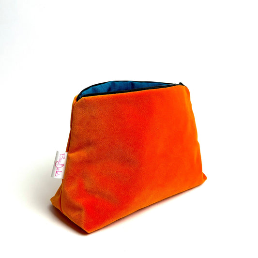 Small Pouch - Orange Velvet